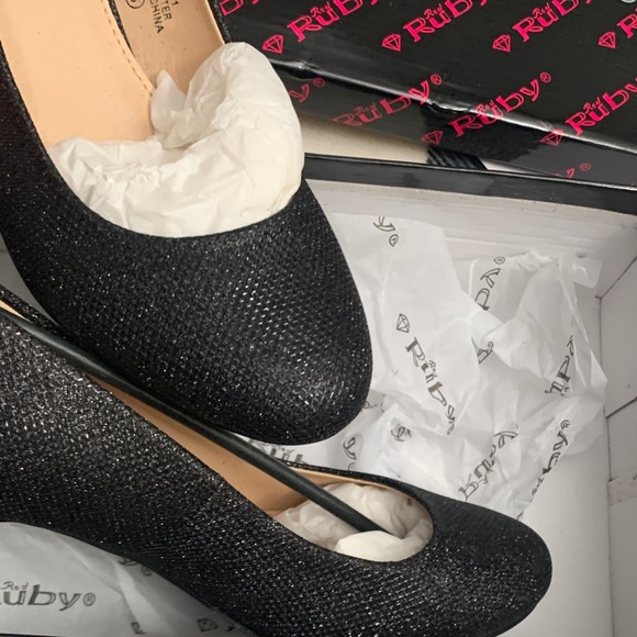 Ruby Rd. Sparkling Black Heels - Picture 8 of 10
